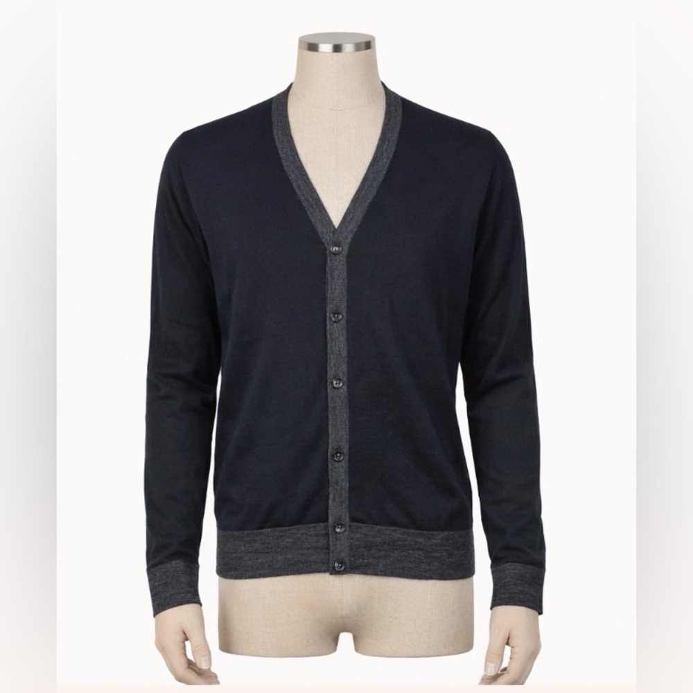 Patrick Assaraf 100% Superfine Merino Wool Cardigan - Picture 2 of 6